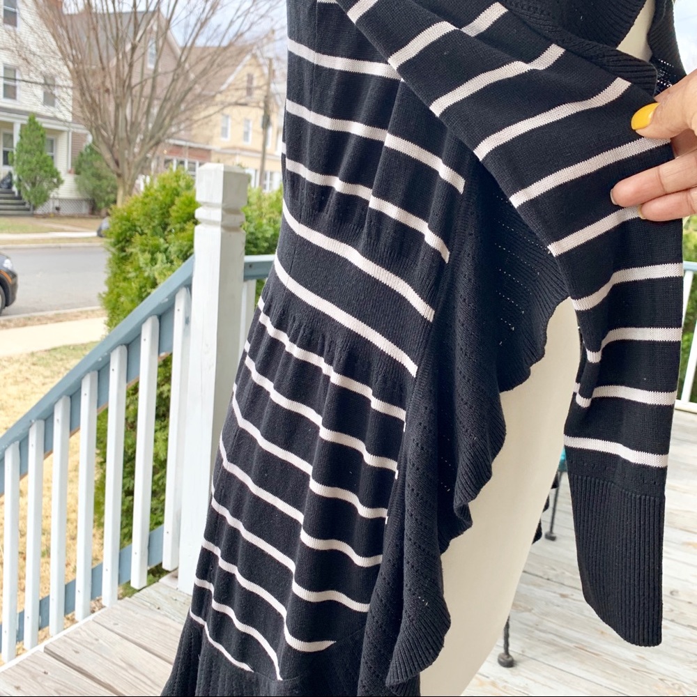 White House Black Market Long Striped Cardigan - Picture 5 of 8
